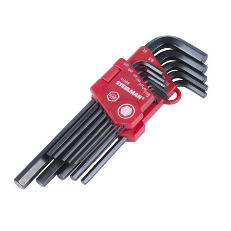 STEELMAN 13-Piece Long Arm Hex Key Wrench Set, Inch (SAE) 41936